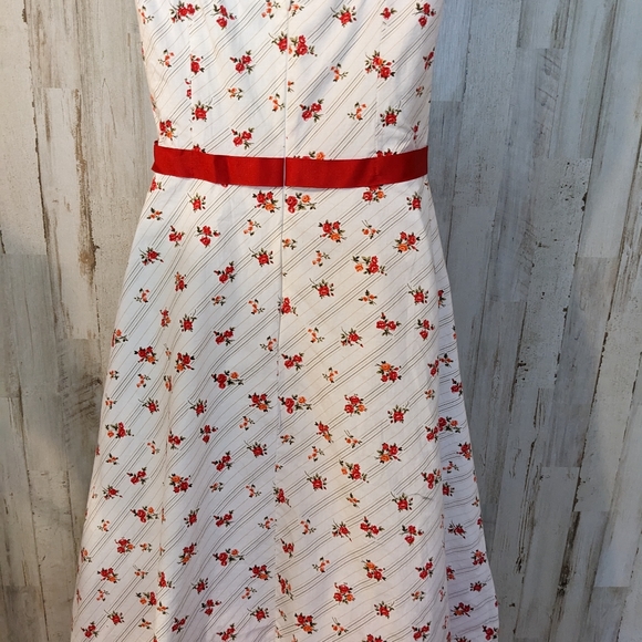 Vintage Rampage Women's Dress Red Floral Straps Size: 5 Retro Cosplay. Adorable - Picture 4 of 4